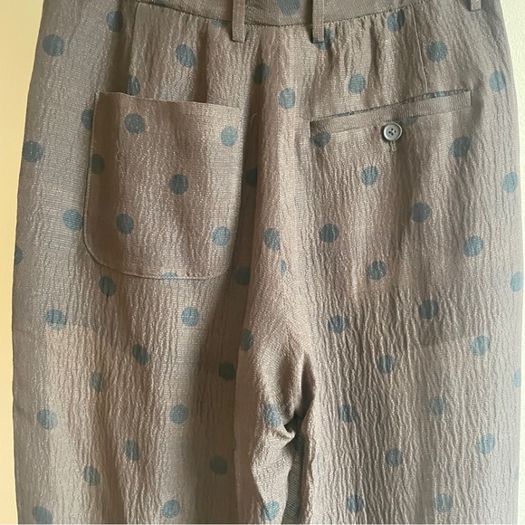 Creatures of Comfort semi sheer polka dot pants trousers fits size 6 brown - Picture 12 of 12